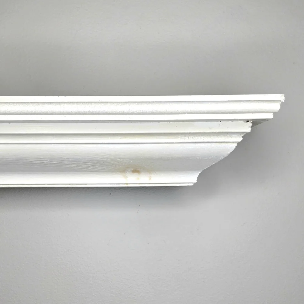 Wood Floating Wall Shelf. White.